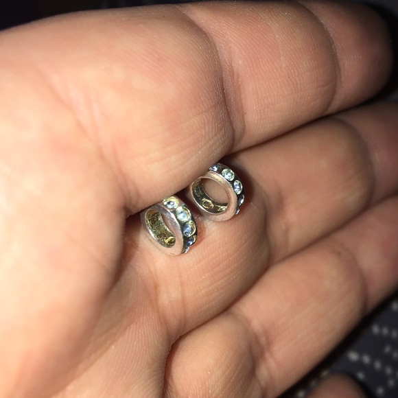 Pandora Spacer Beads- Crystal & Silver - Picture 4 of 5